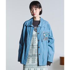 mici/EMBROIDERY BIG POCKET SHIRT