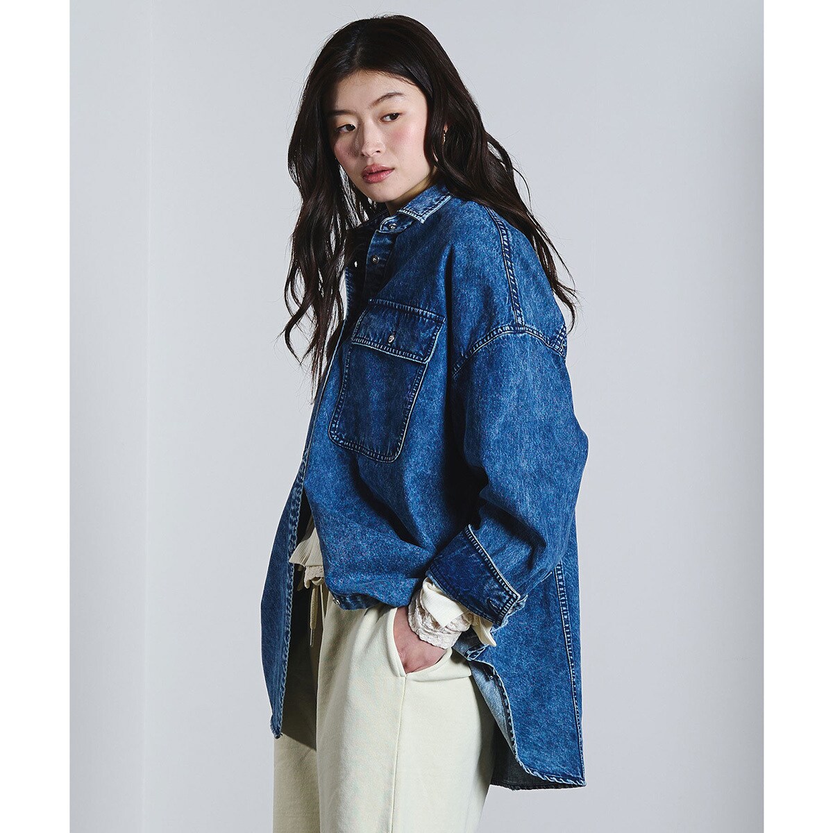 BIG DENIM SHIRT | ローズバッド(ROSE BUD) | マルイウェブチャネル