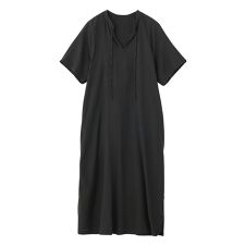 SLIT NECK S/S DRESS