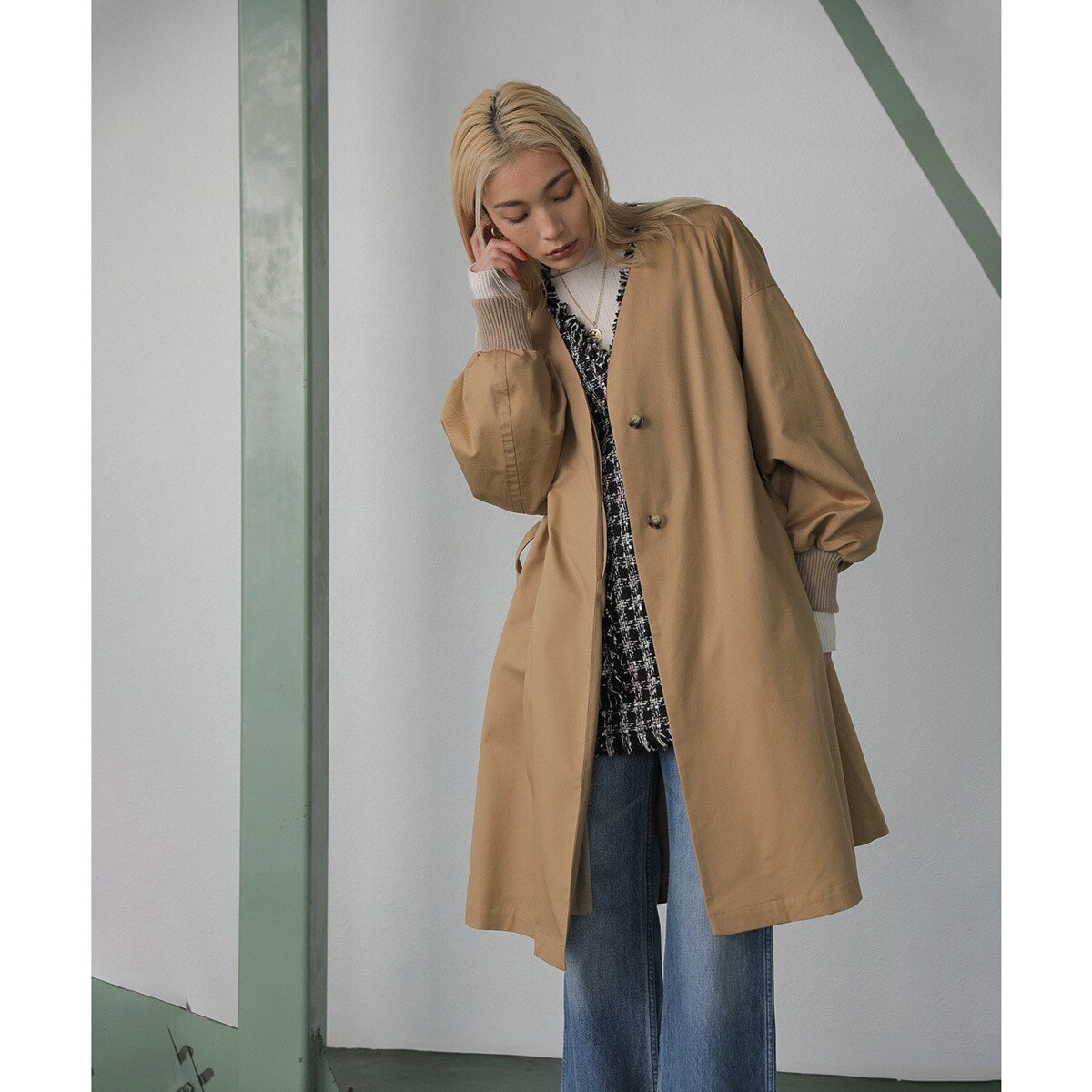 ROSE BUD - 完売品　試着のみ　ローズバッド♡ ノーカラーボアコート　可愛い　個性的 ローズバッド(ROSE BUD) レディース ノーカラーコート の一覧 | マルイ