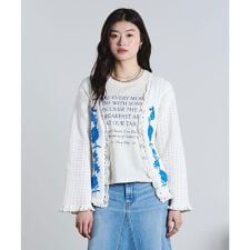 mag.byc/FLOWER EMBROIDERY KNIT CARDIGAN