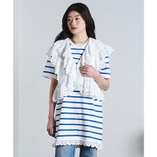mag.byc/STRIPE H/S MINI CUT DRESS