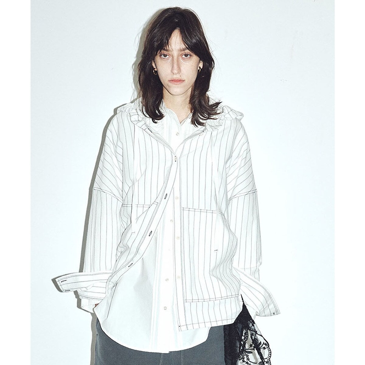 【極美品】CREOLME 柄シャツ ローズバッド　フリーサイズ CREOLME)FLORAL LACE TOP（Tシャツ/カットソー）｜ROSE BUD（ローズ