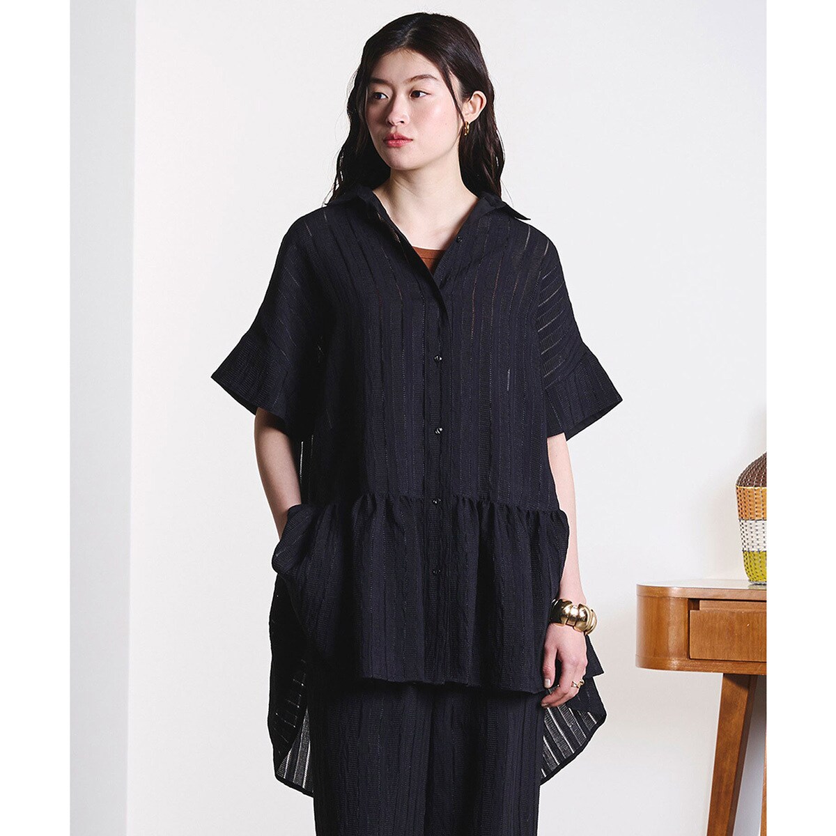 TIERED HEM S/S SHIRT | ローズバッド(ROSE BUD) | マルイウェブチャネル