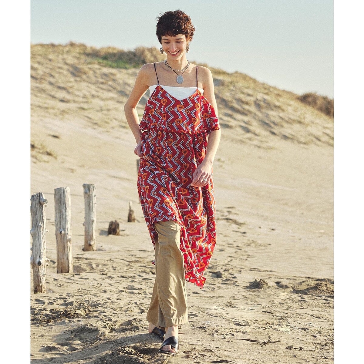 ANNTIAN DRESS BINDER 花柄 ワンピース HEART PRINT DRESS | ローズバッド(ROSE BUD) | マルイウェブチャネル