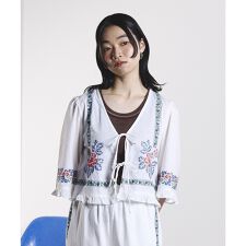 EMBROIDERY RIBBON BLOUSE