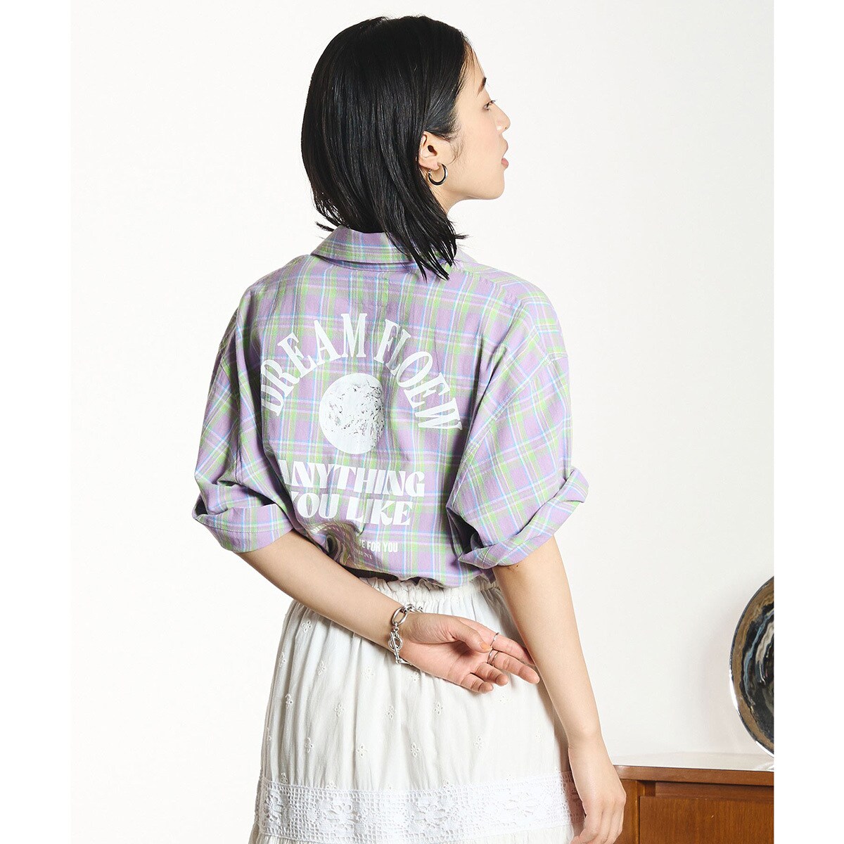 OKIRAKU×ROSEBUD/BACK PRINT CHECK SHIRT | ローズバッド(ROSE BUD