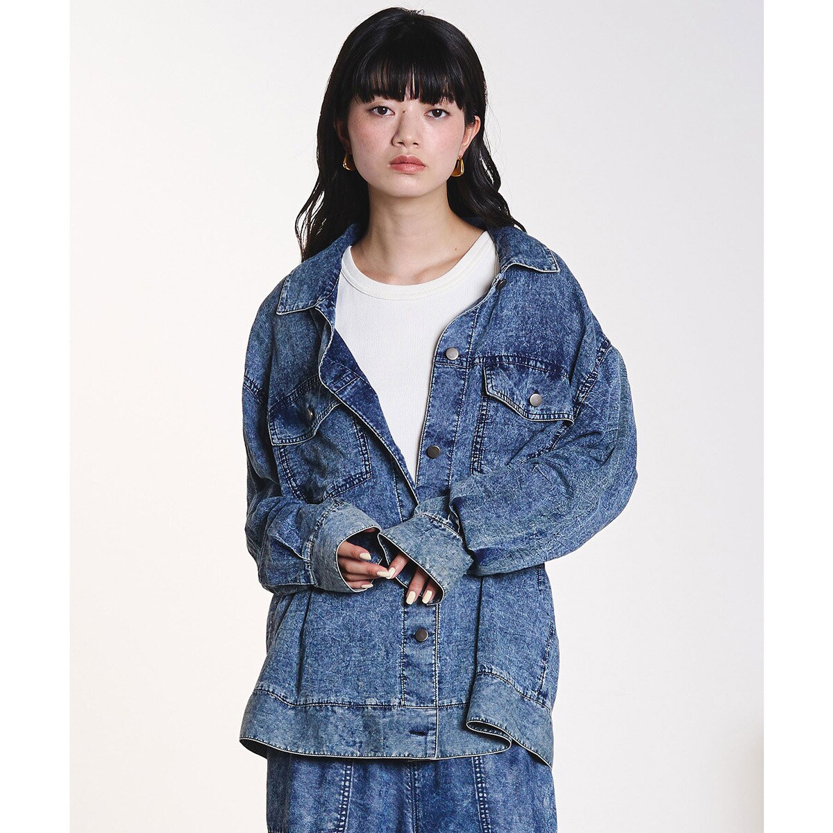DENIM LIKE L/S SHIRT | ローズバッド(ROSE BUD) | マルイウェブチャネル