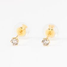 K18 ダイヤモンド0.08 ctピアス