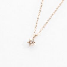 K10PGダイヤモンドネックレス0.05ct