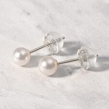 エルアンドコー(L&Co.)のPt900アコヤパールピアス(4ｍｍ)