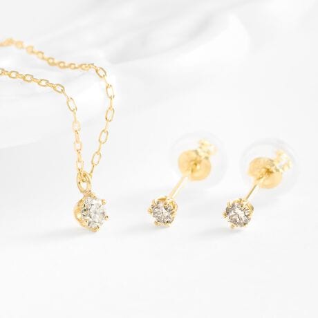 【2026冬福袋】18金ダイヤモンドピアス・10金ダイヤモンドネックレス