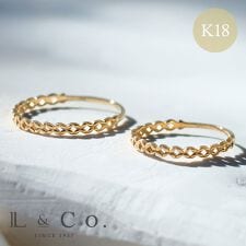 K18 デザインリング 七宝模様 ピンキー対応