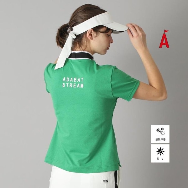 UVカット接触冷感 クールタッチストレッチモックネックT | アダバット