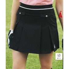 撥水加工 ボックスプリーツ ストレッチ スカート