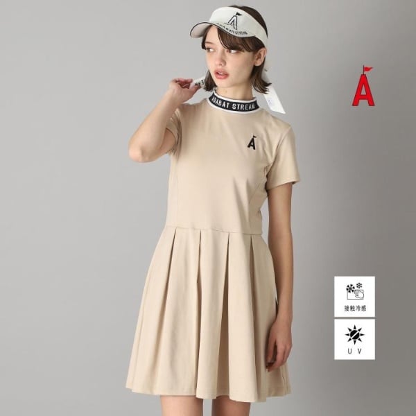 【新品未使用】ADABAT STREAM ワンピース　ベージュ　Sサイズ 新品未使用】ADABAT STREAM ワンピース ベージュ Sサイズ アダバット