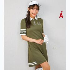 バックプリーツポロえりワンピース