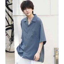 Confirm 4WAYストレッチ オープンカラールーズシャツ ユニセックス