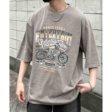 Confirm ヴィンテージライク ピレトロプリント アソートロックTシャツ カットソー