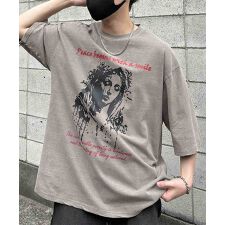 Confirm ヴィンテージライク ピレトロプリント アソートロックTシャツ カットソー
