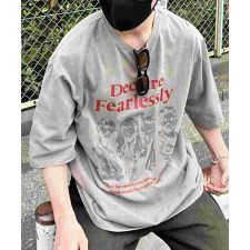Confirm ヴィンテージライク ピレトロプリント アソートロックTシャツ カットソー