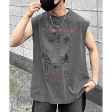 Confirm ヴィンテージライク レトロプリントアソート ノースリーブ カットソー