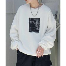 Confirm ワンポイントロゴ プリント ビッグシルエットプルオーバースウェット