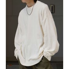 Confirm（コンファーム）ルーズシルエット クルーネック ナチュラルベーシックプルオーバーニット
