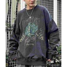 ILL'Sディズニーヴィランズ ヴィンテージライクレトロプリントスウェットユニセックス
