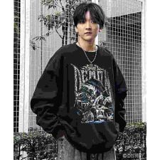 ILL'Sディズニーヴィランズ ヴィンテージライクレトロプリントスウェットユニセックス