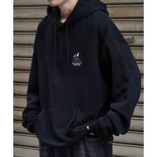 ILL'S ワンポイント刺繍 裏起毛プルオーバーパーカー フーディー ユニセックス