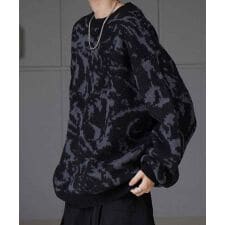 Confirm ビッグシルエット ニュアンス柄 プルオーバーニット