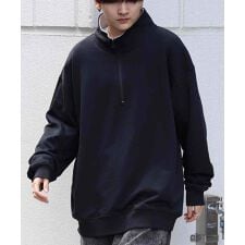 Confirm ビッグシルエット ベーシック ーフジッププルオーバースウェット