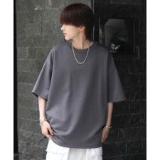 Confirm ナチュラルドレープ切替 とろみポンチ半袖Tシャツ カットソー