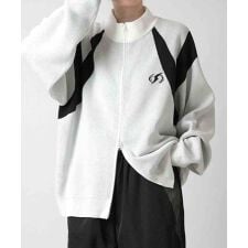 Confirm Y2K ダブルジップ ジャガードニットドライバーズニット