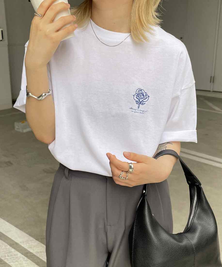 Confirm イラストバックプリントビッグシルエット半袖Tシャツ カットソー
