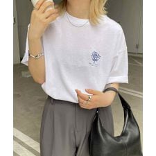 Confirm イラストバックプリントビッグシルエット半袖Tシャツ カットソー