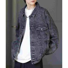 Confirm ヴィンテージライク ケミカルウォッシュ加工デニムジャケット