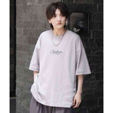 Confirm ナチュラルドレープワンポイント刺繍 半袖Tシャツ カットソー