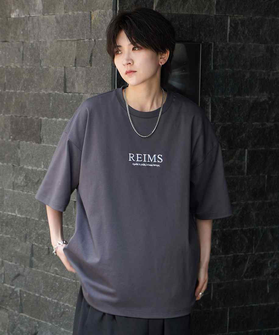 Confirm ナチュラルドレープワンポイント刺繍 半袖Tシャツ カットソー