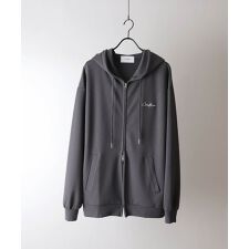 Confirm ワンポイント刺繍 ビッグシルエット ポンチフルジップパーカー