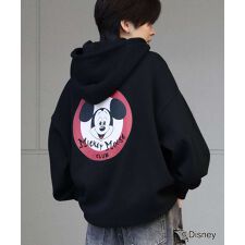 ILL'S Disney ワンポイント刺繍プルオーバーフーディー パーカー