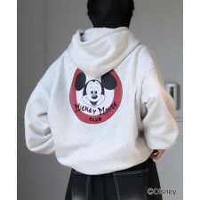 ILL'S Disney ワンポイント刺繍プルオーバーフーディー パーカー