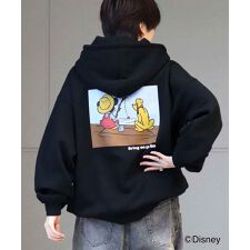 ILL'S Disney ワンポイント刺繍プルオーバーフーディー パーカー
