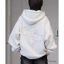 ILL'S Disney ワンポイント刺繍プルオーバーフーディー パーカー