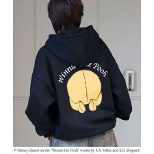ILL'S Disney ワンポイント刺繍プルオーバーフーディー パーカー