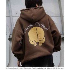 ILL'S Disney ワンポイント刺繍プルオーバーフーディー パーカー