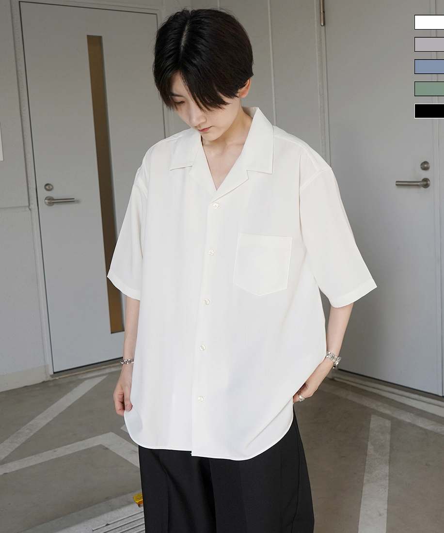 レア美品✨オープンカラー エヴィス 開衿 ボウリングシャツ 半袖 刺繍 improves 半袖シャツ メンズ 刺しゅうデザイン オープンカラーシャツ