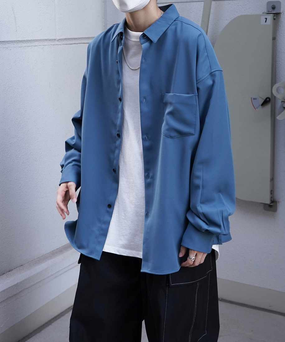 Confirmルーズシルエット ベーシック長袖シャツ