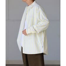 ILL'S オックス ストライプ ビッグシルエット長袖シャツ